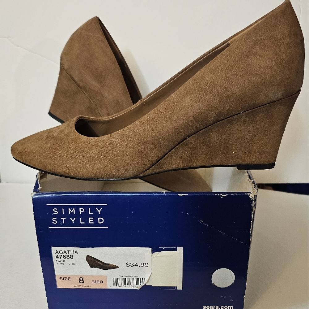 NNW Women's Wedges Sz 8 Nude Color